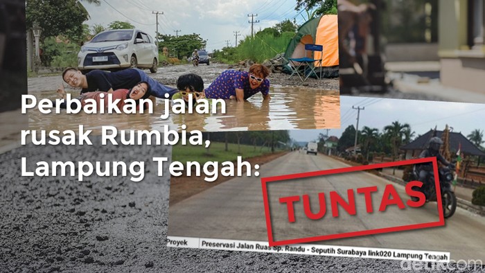 Before-After Jalanan di Lampung Tengah: Dulu Bak Kubangan, Kini Mulus